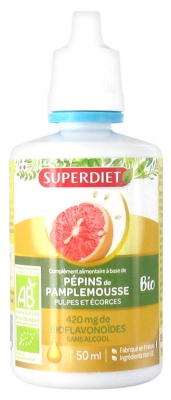 Superdiet Organic Grapefruit Seeds + Pulp and Bark 400mg 50ml