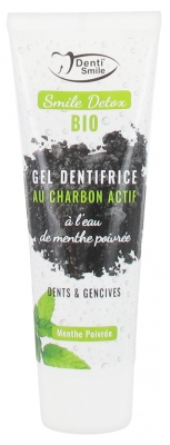 Denti Smile Detox Bio Gel Dentifrice au Charbon Actif Menthe Poivrée 75 ml