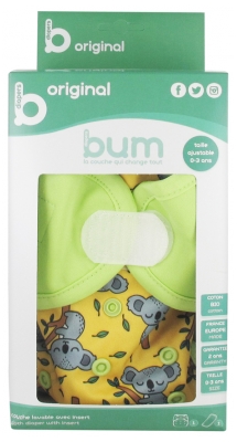 Bum diapers Couche Lavable avec Insert de 0 à 3 ans - Modèle : Nicolas le koala