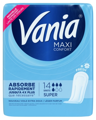 Vania Maxi Confort Super Fresh 14 Serviettes