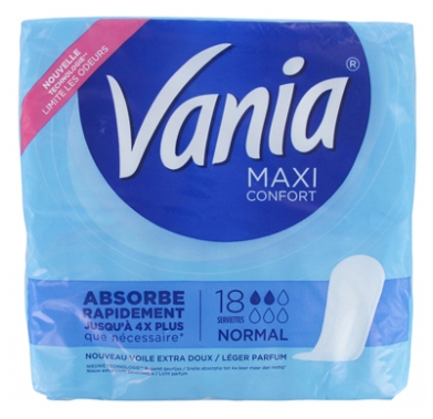 Vania Maxi Confort Normal 18 Serviettes