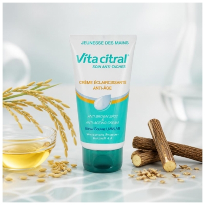 Vita Citral Dėmių valymo, senėjimą stabdantis ir šviesinantis kremas rankoms, 75 ml
