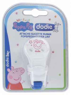 Dodie Peppa Pig Ribbon Soother-Clip