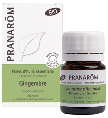 Pranarôm Organic Pearls of Essential Oil Ginger (Zingiber Officinale) 60 Pearls