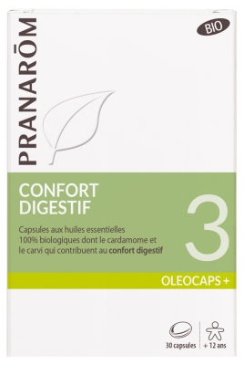 Pranarôm Oléocaps+ Organic 3 Digestive Comfort 30 Capsules