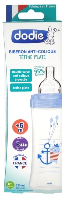 Dodie Biberon Sensation+ 330 ml Débit 3 6 Mois et + - Modèle : Bleu Mer