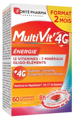 Forté Pharma MultiVit'4G Energie 60 Comprimés Bicouches