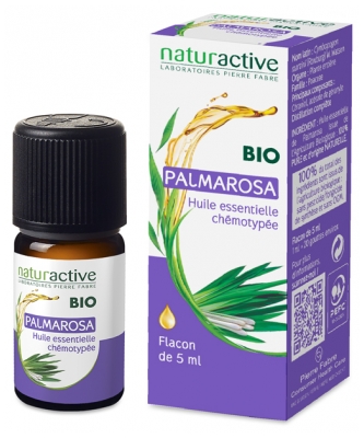 Naturactive Essentiële Palmarosa Olie (Cymbopogon Martinii) Organisch 5 ml