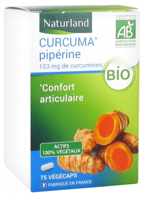 Naturland Kurkuma Piperin Bio 75 Vegikapsul