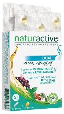 Naturactive Dual' with Essences Immune Respiratory 10 Capsules + 10 Gel-Caps
