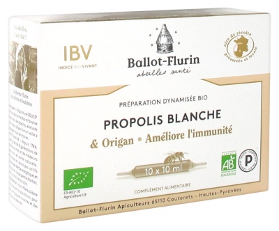 Ballot-Flurin Propolis Blanche Bio 10 Ampoules