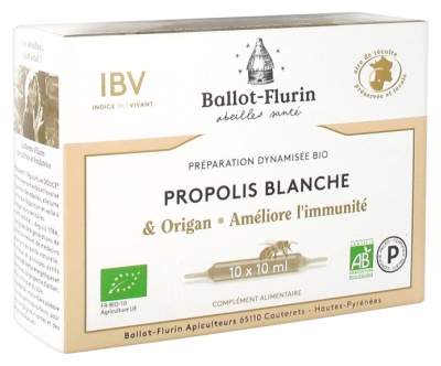 Ballot-Flurin Valkoinen Propolis Bio 10 Ampullia
