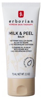 Erborian Milk & Peel Nettoyant Huile-en-Baume au Lait de Sésame 75 ml