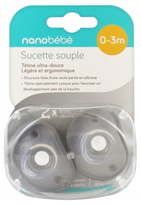 Béaba Nanobébé 2 Soft Soothers 0-3 Months