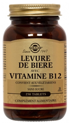 Solgar Levure de Bière avec Vitamine B12 250 Comprimés