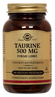 Solgar Taurine 500mg 50 Vegetable Capsules