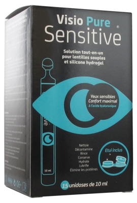 Visio Pure Sensitive Solution All-In-One for Soft and Silicone Hydrogel Lenses 15 Single Doses