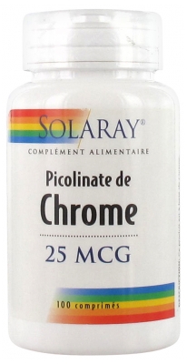 Solaray Pikolinian Chromu 25 mcg 100 Tabletek