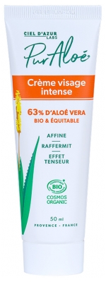 Pur Aloé Crème Visage Intense à l'Aloe Vera 63% Bio 50 ml