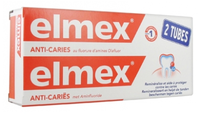 Elmex Kariesschutz Zahnpasta Packung Von 2 X 75 Ml