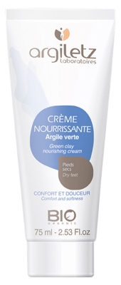 Argiletz Crème Nourrissante Argile Verte Pieds Secs 75 ml