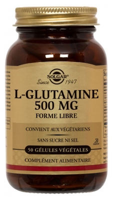 Solgar L-Glutamina 500 mg 50 Kapsułek Roślinnych