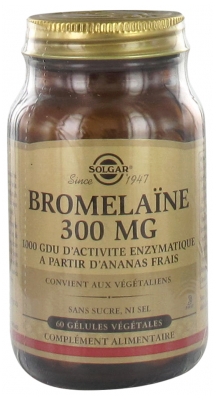 Solgar Bromélaïne 300 mg 60 Gélules Végétales