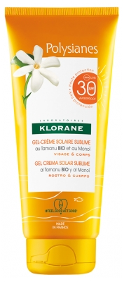 Klorane Polysianes Sonnenschutz-Gel-Creme Tamanu und Monoï SPF30 200 ml