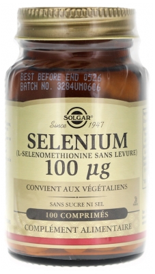Solgar Selenium 100 µg 100 Comprimés