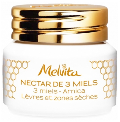 Melvita Nectar de 3 Miels Lèvres et Zones Sèches Bio 8 g