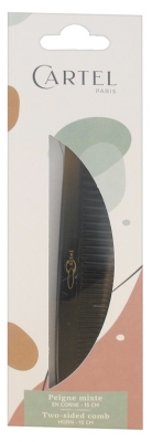 Cartel Paris Mixed Comb in Medium Horn 15cm Model - Colour: Dark brown