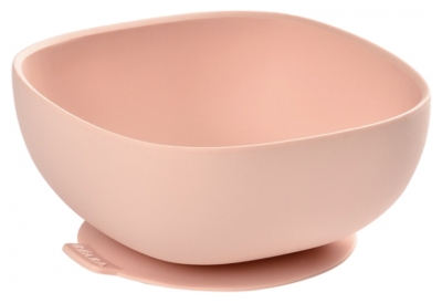Béaba Silicone Bowl With Suction Cup 4 Months and + - Colour: Pink
