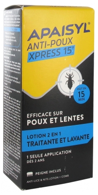 Apaisyl Anti-Lice Xpress 15' Lotion 2in1 100ml