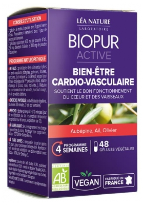 Biopur Active Bien-Être Cardio-Vasculaire 48 Gélules Végétales (à consommer de préférence avant fin 04/2021)