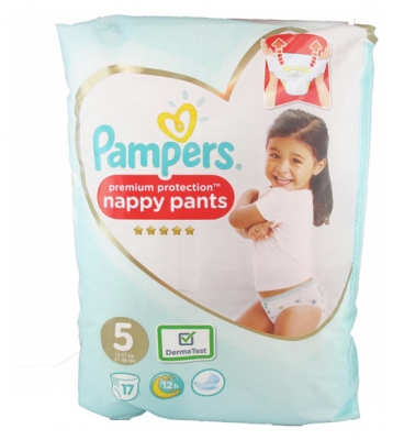 Pampers Premium Protection Nappy Pants 17 Couches-Culottes Taille 5 (12-17 kg)
