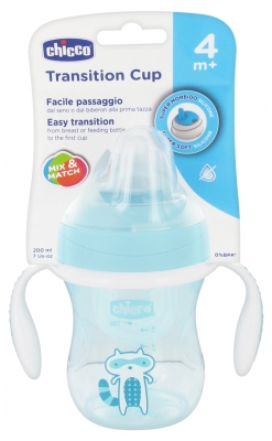 CHI38 Chicco Tazza di transizione Blu Chiaro 200ml 4m 
