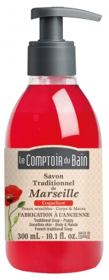 Le Comptoir du Bain Savon Traditionnel de Marseille Coquelicot 300 ml