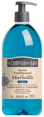 Le Comptoir du Bain Marseille Traditional Soap Ocean 1L