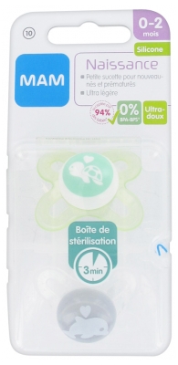 MAM Birth 2 Small Soothers For Newborns And Prematures 0 - 2 Months
