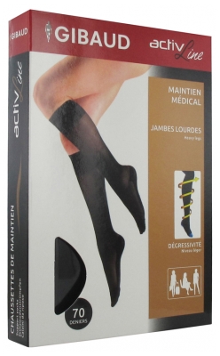 Gibaud ActivLine Support Socks 70 Denier Black - Rozmiar: Rozmiar 3