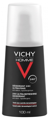 Vichy Homme 24 HR Ultra-Refreshing Deodorant Spray 100ml