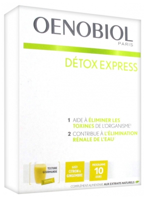 Oenobiol Détox Express Citron et Gingembre 10 Sticks