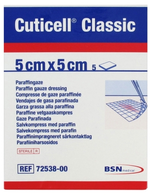 Comprese Essity Cuticell Classic 5 cu Gaze Parafinate 5 cm x 5 cm