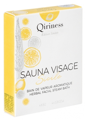 Qiriness Sauna Visage Herbal Facial Steam Bath Sicily Limited Edition 4 Tablets x 8g