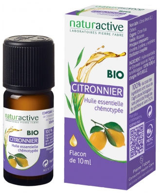 Naturactive Citrona (Citrus x limon L.) Bioloģiskā Ēteriskā Eļļa 10 ml