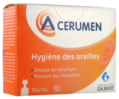 Gilbert A-CERUMEN Igiene Dell'orecchio 10 x 2 ml