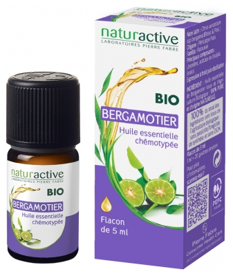 Naturactive Luomu Bergamottipuu Eteerinen Öljy (Citrus aurantium ssp bergamia) 5 ml