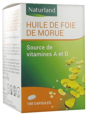 Naturland Aceite de Hígado de Bacalao 100 Cápsulas