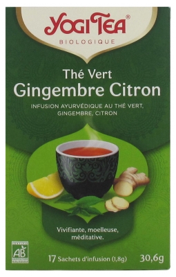 Yogi Tea Organic Green Tea Ginger Lemon 17 Sachets