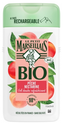Le Petit Marseillais Gel Douche Rafraîchissant Pêche Nectarine Bio 250 ml